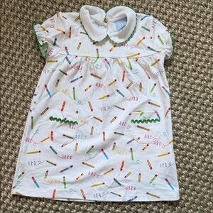 Bella Bliss White Dress with Colorful Crayon Print NWOT Never Worn